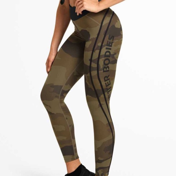 Better Bodies XS Green Camo Tights - Picture 4 of 5